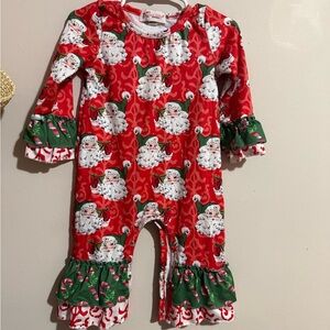 Festive Santa Baby Romper